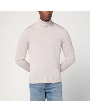 Drumohr Greige Wool Turtleneck - Grey