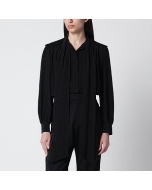 Chloé Silk Blouse With Lavallière - Black