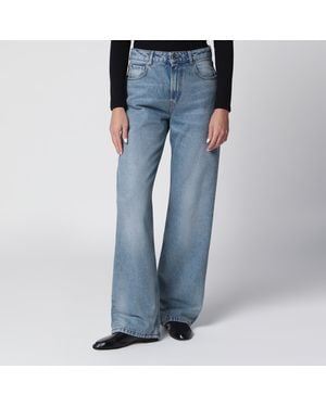 Ami Paris Jeans Mit Weitem Schnitt Aus Gewaschenem-Denim - Blau