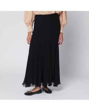 Chloé Silk Muslin Maxi Skirt - Black