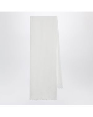 Destin Silk And Cashmere-Blend Scarf - White