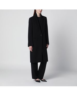 TOTEME Garderob Oversized Wool Coat - Black