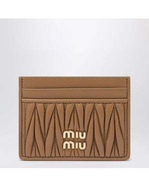 Miu Miu Caramel Card Holder - Brown