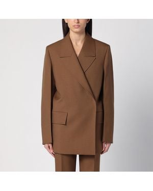 Jil Sander Wool Double-breasted Jacket - Brown