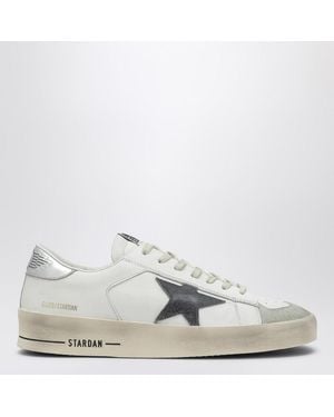 Golden Goose Sneaker stardan bianca/grigia/argento - Bianco