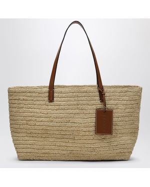Manebí Raffia And Leather Shoulder Bag - Metallic