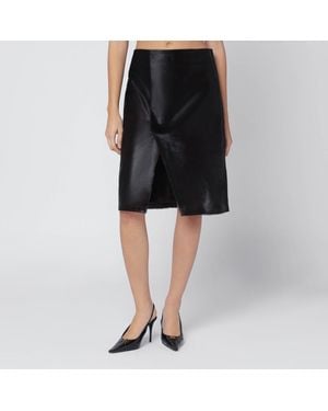 Loulou de Saison Brauner Myra-Rock Aus Leder Mit Pony-Effekt - Schwarz