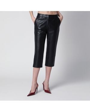 Frankie Shop Caprihose Lior Aus Lammleder - Schwarz