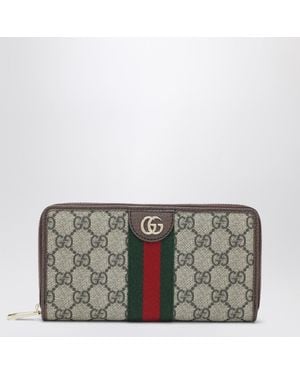 Gucci Ophidia Zip-Around Wallet - Grey