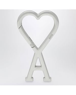 Ami Paris Ami De Cœur Carabiner Keyring - White