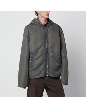 Rick Owens Tower Gimp Dark Dust Nylon Bomber Jacket - Gray