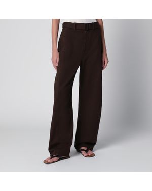 Lemaire Cotton Pants With Belt - Black