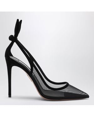 Aquazzura Bow Tie Court Shoes - Black