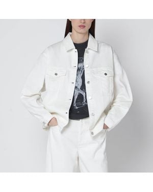 Anine Bing Ecru Organic Denim Jacket - White