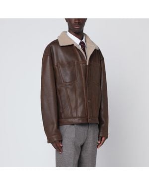 Salvatore Santoro Burnt Leather Jacket - Brown