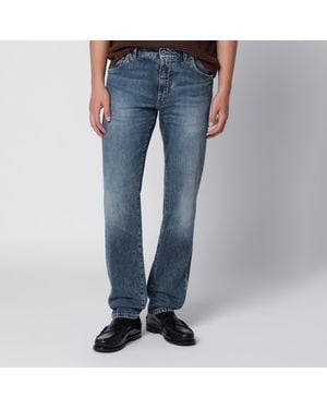 Dolce & Gabbana Slim-Fit Washed Denim Jeans - Blue