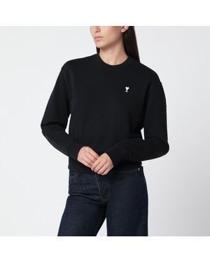 Ami Paris Ami De Coeur Crew-Neck Sweatshirt - Black