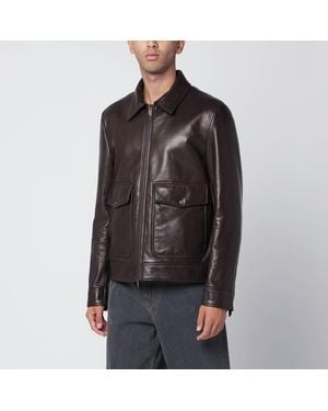 Salvatore Santoro Leather Zip Jacket - Black