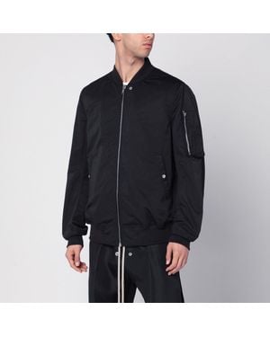 Rick Owens Bomber With Zipper - Black
