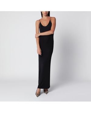 Saint Laurent Rückenfreies Maxikleid Noir Aus Viskose - Schwarz