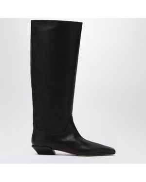 Paris Texas Bettina Boot 25 Calfskin Leather Boots - Black