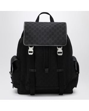 Gucci Large Gg Fabric Backpack - Black