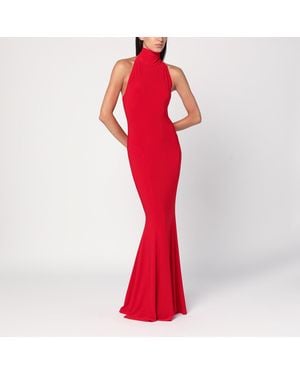 Norma Kamali Turtleneck Mermaid Dress - Red