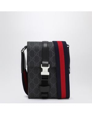 Gucci Mini Shoulder Bag In gg Supreme Fabric - Black