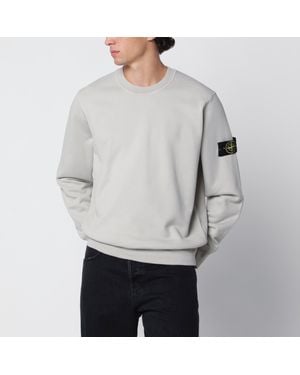 Stone Island Pearl Cotton Crewneck Sweatshirt - Gray
