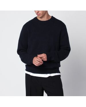 Soft Goat Cashmere Crewneck Jumper - Black
