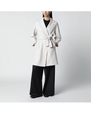 Max Mara Kurzer Elfenbeinfarbener Double-Wollmantel - Weiß