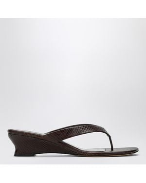 Le Monde Beryl Wedge Flip-flop Sandals - Brown