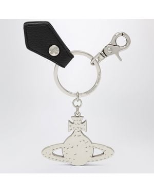 Vivienne Westwood Hammered Orb Keyring - White