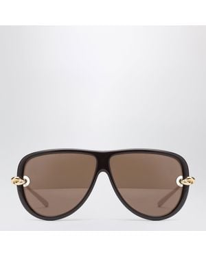 Bottega Veneta Knot Aviator Sunglasses - Brown