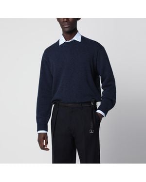 Prada Ink Crew Neck Jumper - Blue