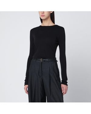 Entire studios Crewneck Cotton Blend Top - Black