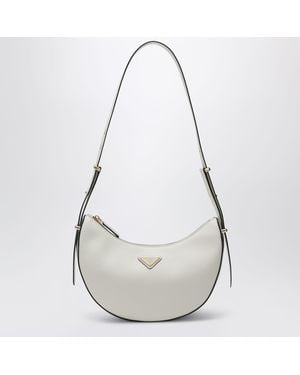 Prada Borsa A Spalla Arqué Medium - Bianco
