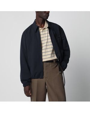 Prada Blouson En Tissu Technique Bleu - Noir