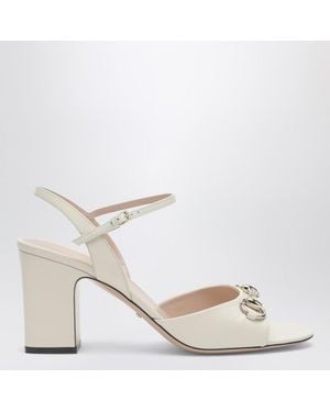 Gucci Leather Sandal With Horsebit - Metallic