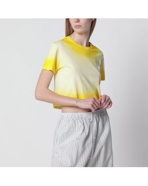 Gucci Cropped T-Shirt With Gradient Effect - Metallic