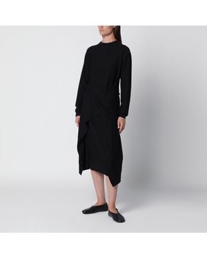 Lemaire Schwarzes Midikleid Aus Merinowollmischung