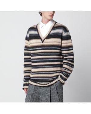 Dolce & Gabbana Striped Jumper - Brown