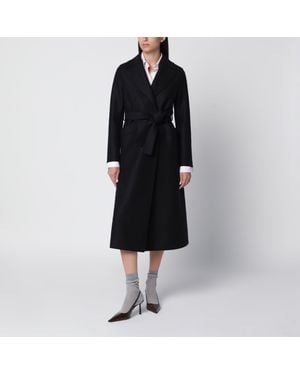 Harris Wharf London Wool Wrap Mini Coat - Black
