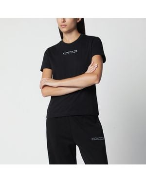 Moncler Cotton T-Shirt With Logo - Black