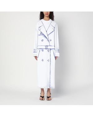 Moschino Abito trompe l'oeil in cotone - Bianco