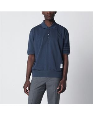 Thom Browne Cotton Polo Shirt - Blue