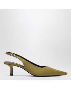 Senso Tamara Satin Slingback Pumps - Green