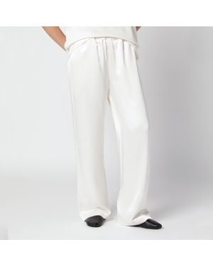 Rohe Cream Silk Wide-Leg Pants - White