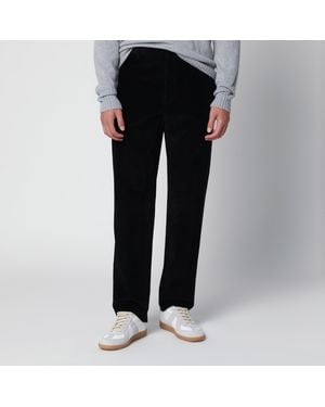 Loro Piana Dark Corduroy Trousers - Black
