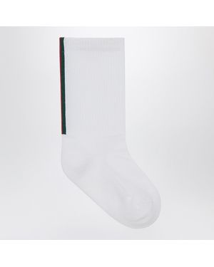 Gucci Socks With Web Ribbon - White